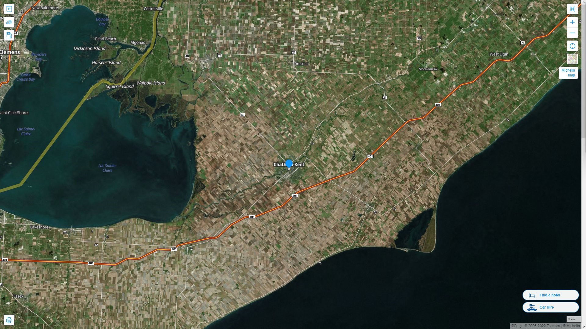 Chatham Highway and Road Map with Satellite View